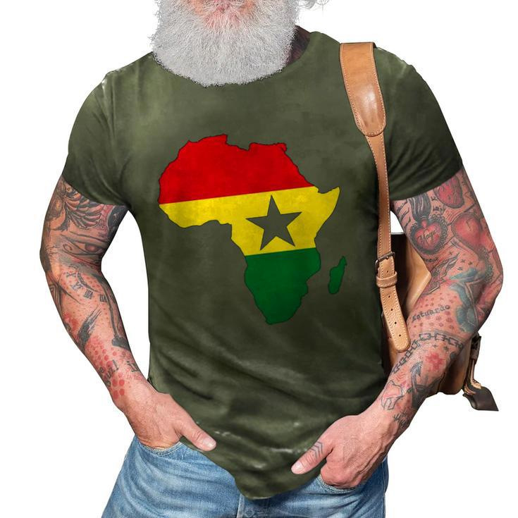 Ghana Ghanaian Africa Map Flag Pride Football Soccer Jersey  3D Print Casual Tshirt