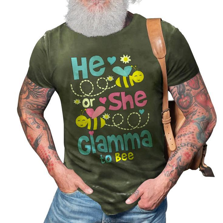 Glamma Grandma Gift   He Or She Glamma To Bee 3D Print Casual Tshirt