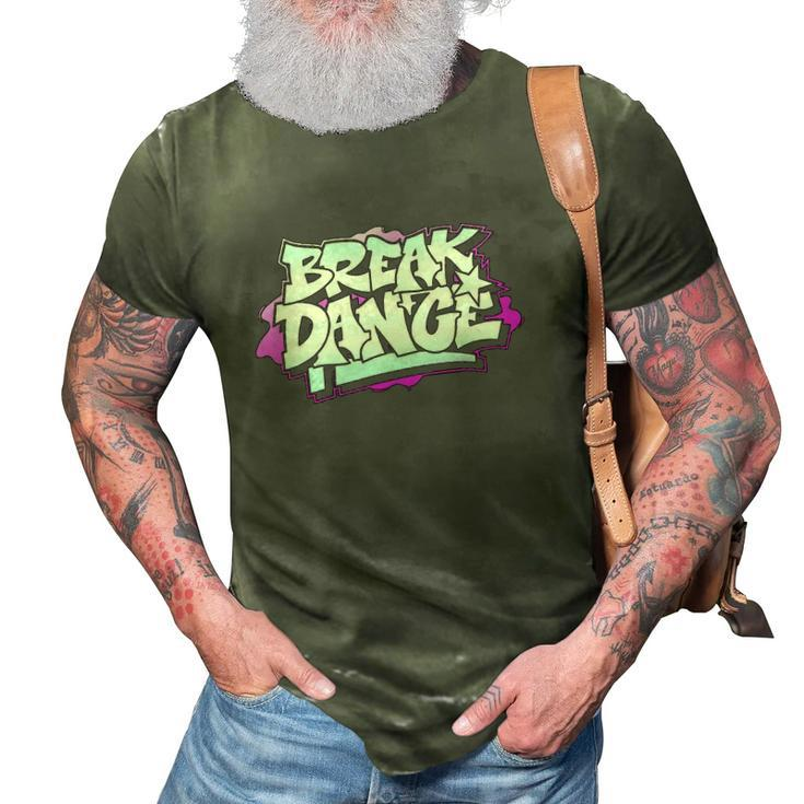 Graffiti Style Break Dancing Hip Hop 3D Print Casual Tshirt