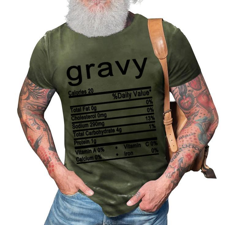 Gravy Facts Label  3D Print Casual Tshirt