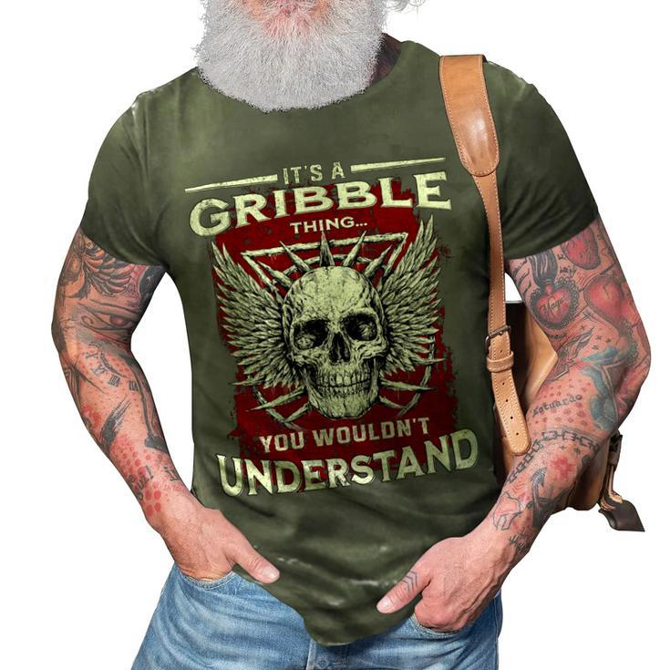 Gribble Name Shirt Gribble Family Name V3 3D Print Casual Tshirt