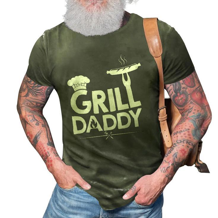 Grill Daddy Funny Grill Father Grill Dad Fathers Day 3D Print Casual Tshirt