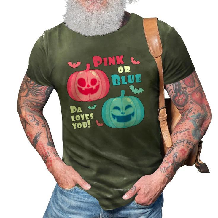 Halloween Gender Reveal Pa Loves You Fall Theme 3D Print Casual Tshirt