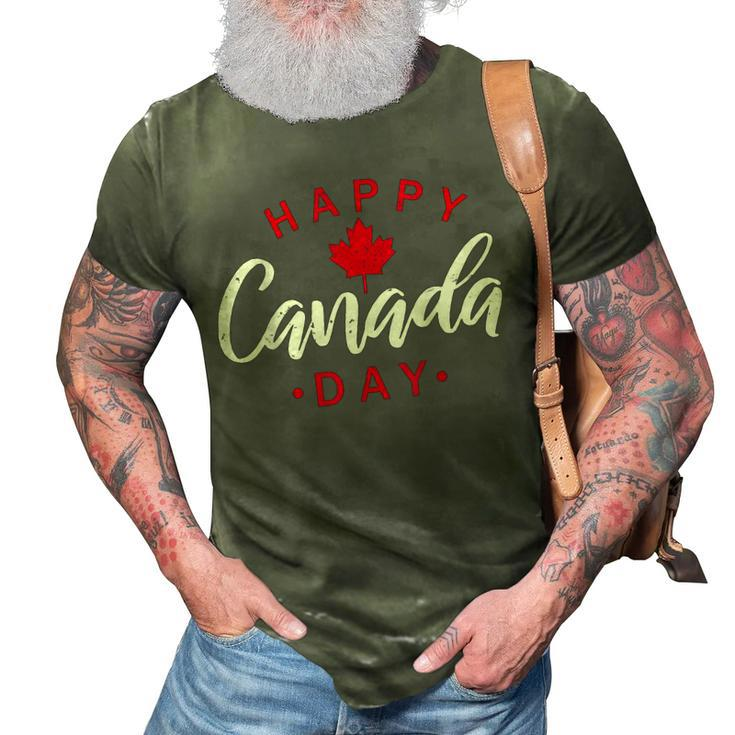Happy Canada Day  Funny Maple Leaf Canadian Flag Kids  3D Print Casual Tshirt