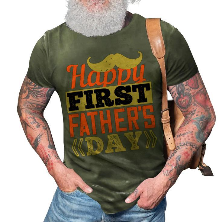 Happy First Fathers Day Dad T-Shirt 3D Print Casual Tshirt