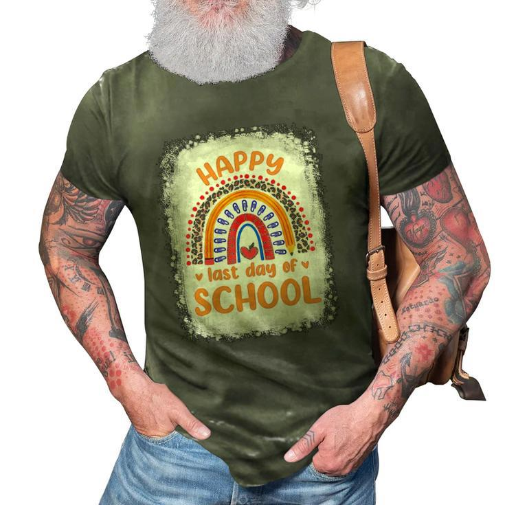 Happy Last Day Of School Rainbow  Funny Summer Vacation 3D Print Casual Tshirt