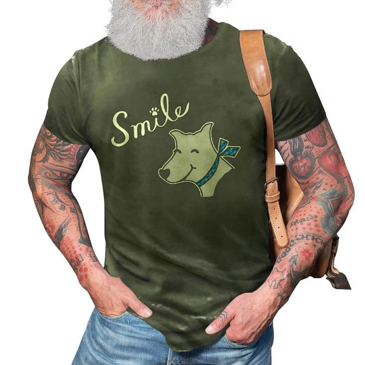 Happy Smile Dog Pet Lover 3D Print Casual Tshirt