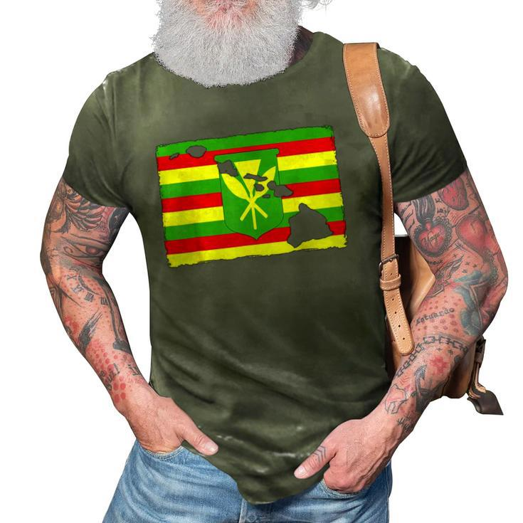 Hawaii Kanaka Maoli Flag Proud To Be Hawaiian 3D Print Casual Tshirt