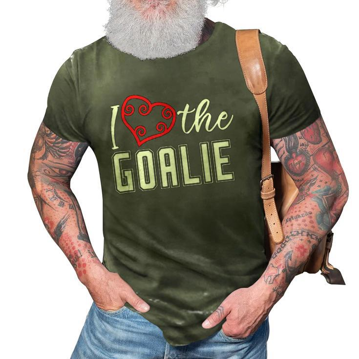 Heart The Goalie Lacrosse Mom Lax For Women Boys Girls Team 3D Print Casual Tshirt