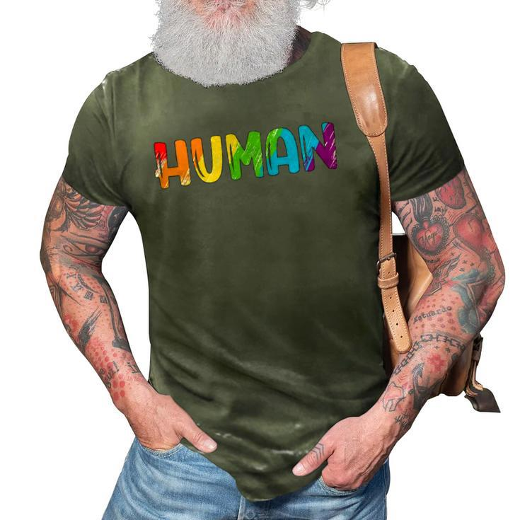 Human Lgbt Rainbow Flag Gay Pride Month Transgender 3D Print Casual Tshirt