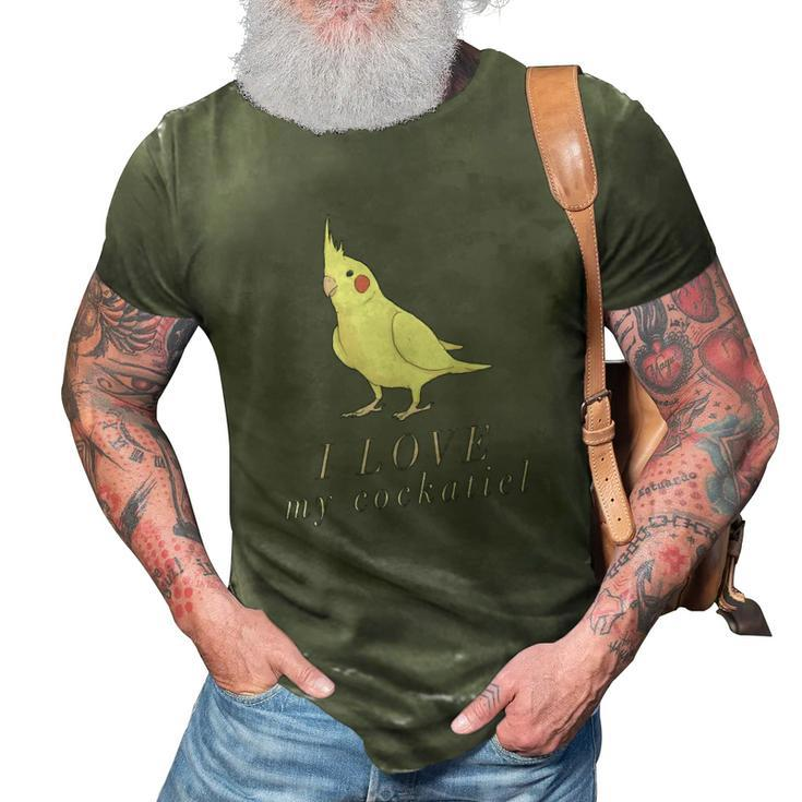 I Love My Cockatiel  - Cockatiel Parrot 3D Print Casual Tshirt