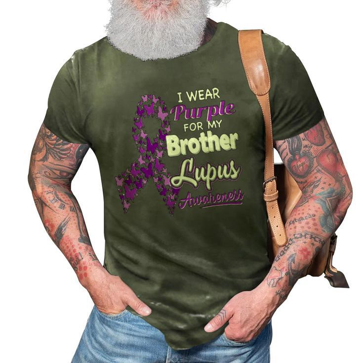 I Wear Purple For My Brother - Lupus Awareness 3D Print Casual Tshirt