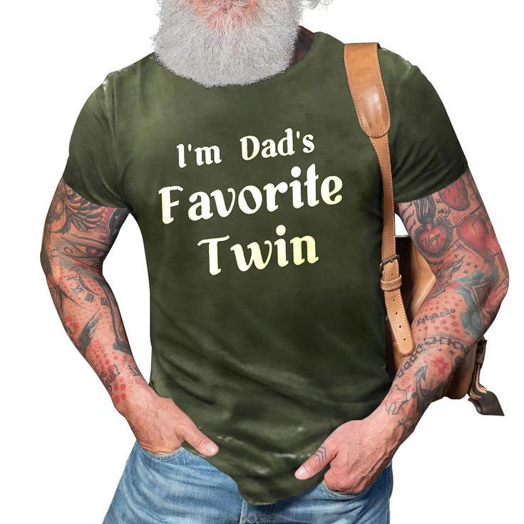 Im Dads Favorite Twin 3D Print Casual Tshirt