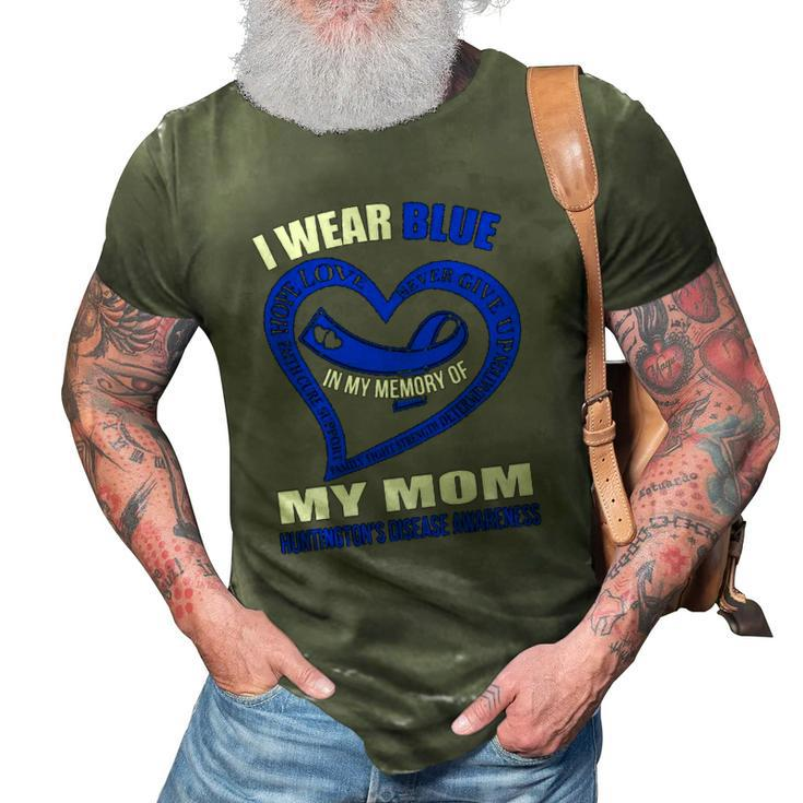 In My Memory Of My Mom Huntingtons Disease Awareness 3D Print Casual Tshirt