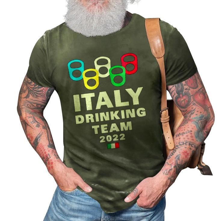 Italy Drinking Team  3D Print Casual Tshirt
