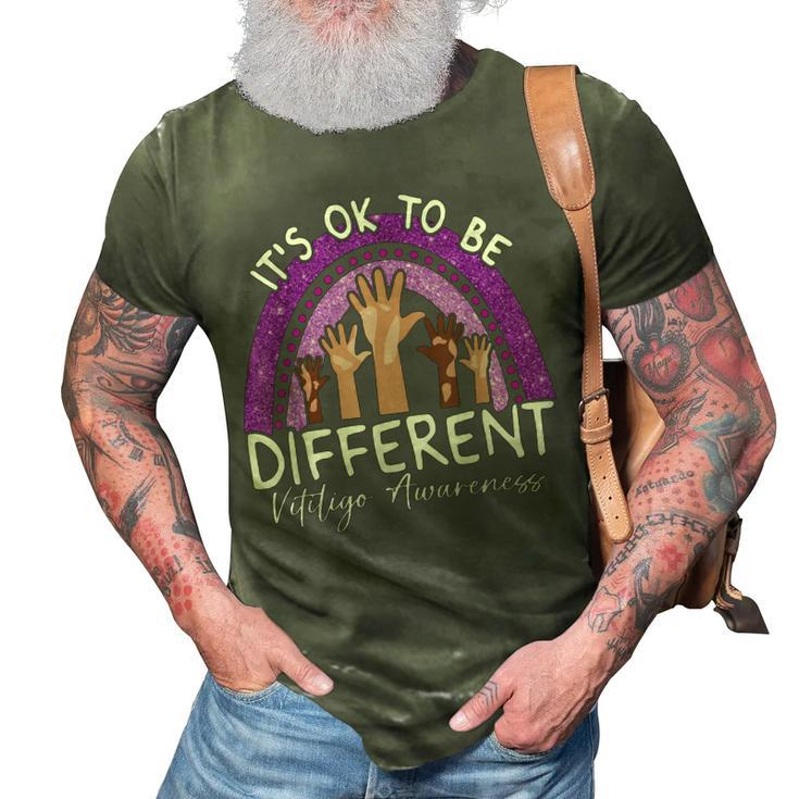 Its Ok To Be Different Vitiligo Awareness  3D Print Casual Tshirt