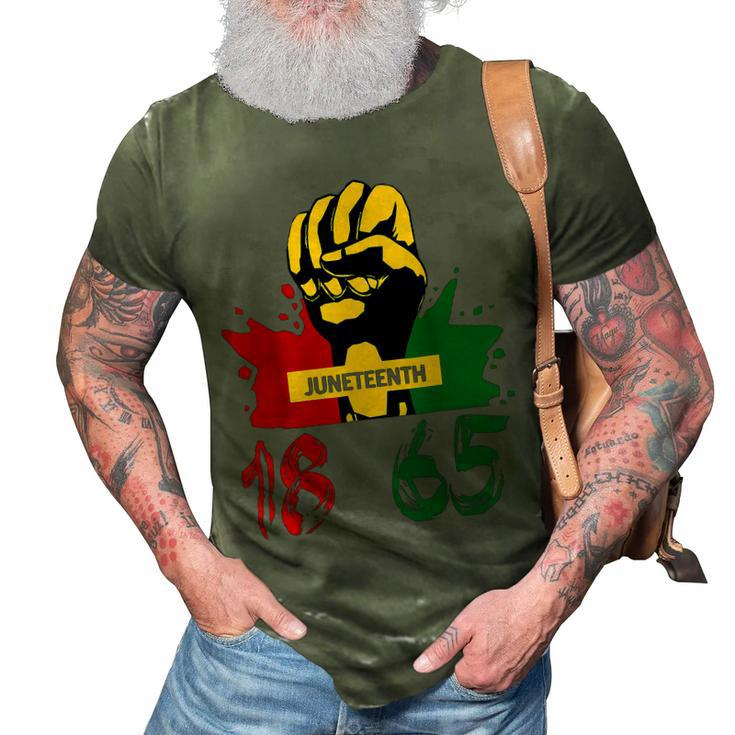 Junenth 18 65 African American Power  3D Print Casual Tshirt