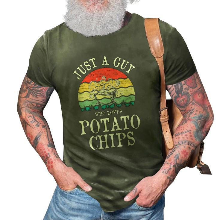Just A Guy Who Loves Potato Chips 3D Print Casual Tshirt