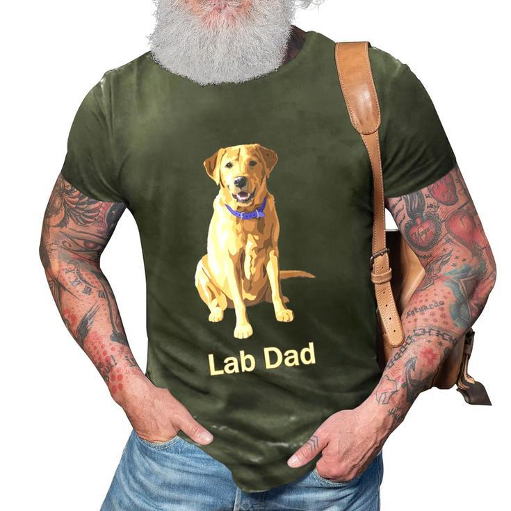 Lab Dad Yellow Labrador Retriever Dog Lovers Gift  3D Print Casual Tshirt