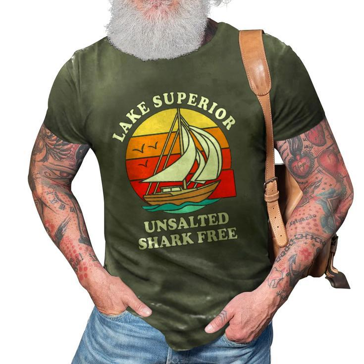Lake Superior Unsalted Shark Free 3D Print Casual Tshirt