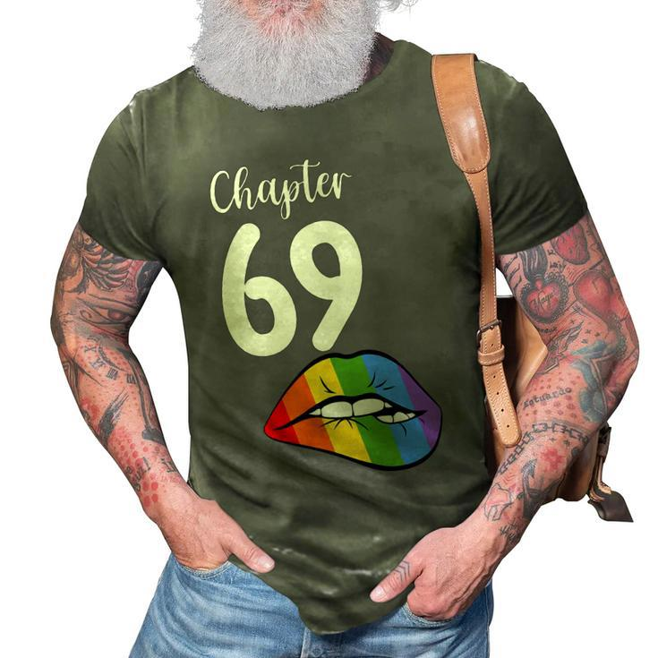 Lgbt Sexy Lips Rainbow Chapter 69 Birthday Celebration   3D Print Casual Tshirt