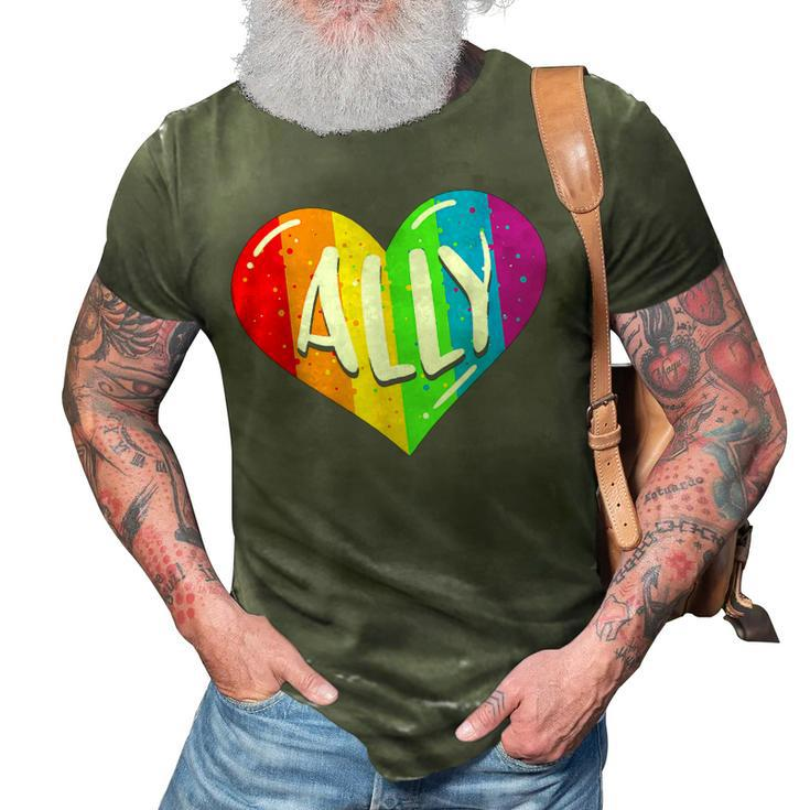 Lgbtq Ally For Gay Pride Men Women Children  3D Print Casual Tshirt