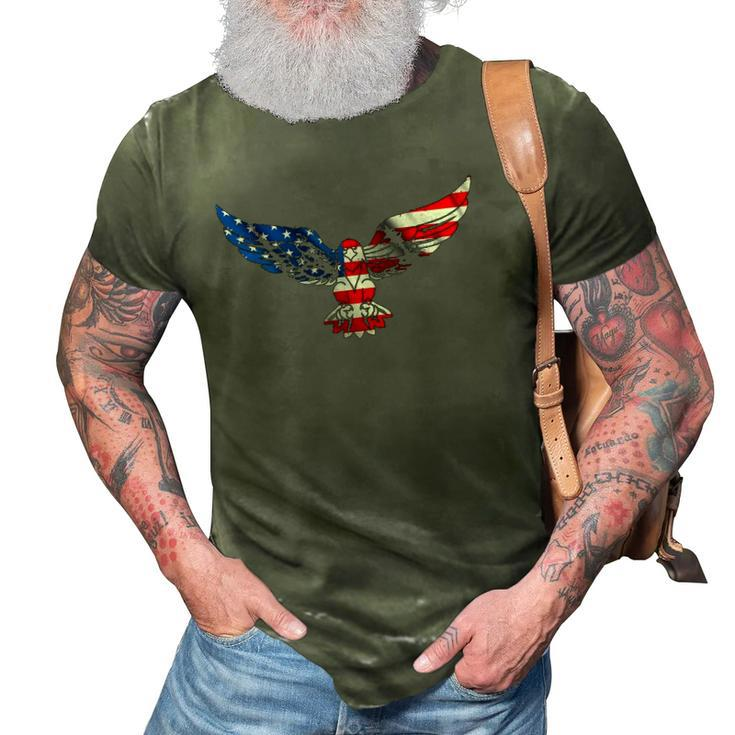 Liberty Freedom 4Th Of July Patriotic Us Flag Bald Eagle 3D Print Casual Tshirt
