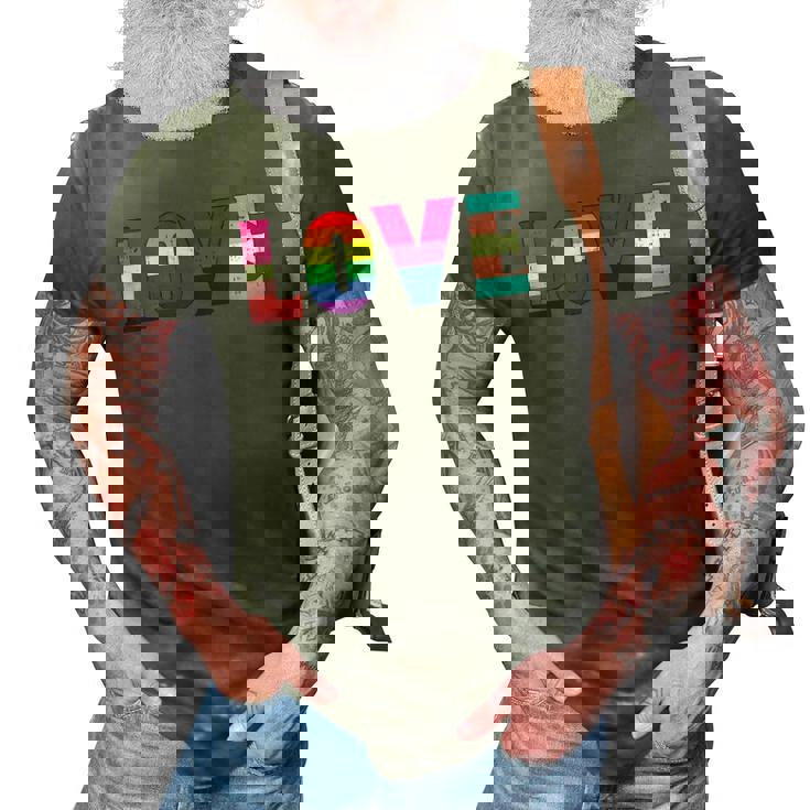 Love Lgbt Pride Ally Lesbian Gay Bisexual Transgender Ally 3D Print Casual Tshirt