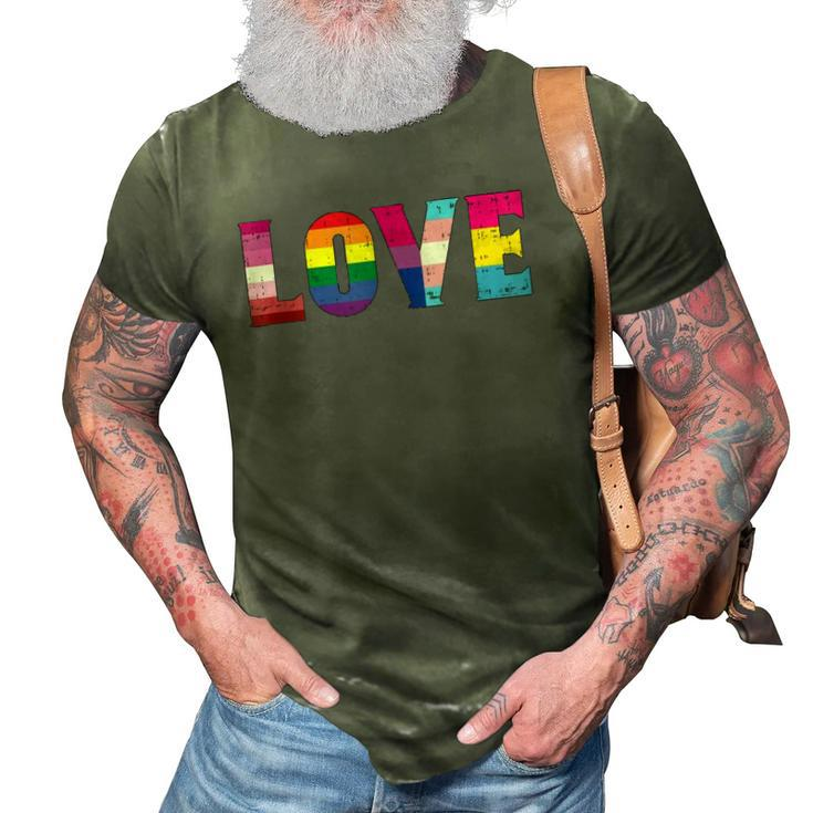 Love Lgbtq Pride Ally Lesbian Gay Bisexual Trans Pansexual  3D Print Casual Tshirt