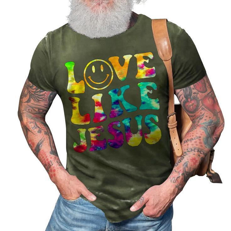Love Like Jesus Tie Dye Faith Christian Jesus Men Women Kid  3D Print Casual Tshirt