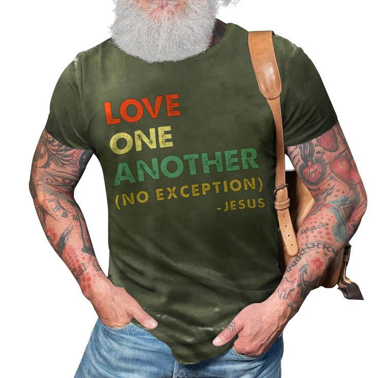 Love One Another No Exceptions Jesus Christ Christian Lover 260220B 3D Print Casual Tshirt