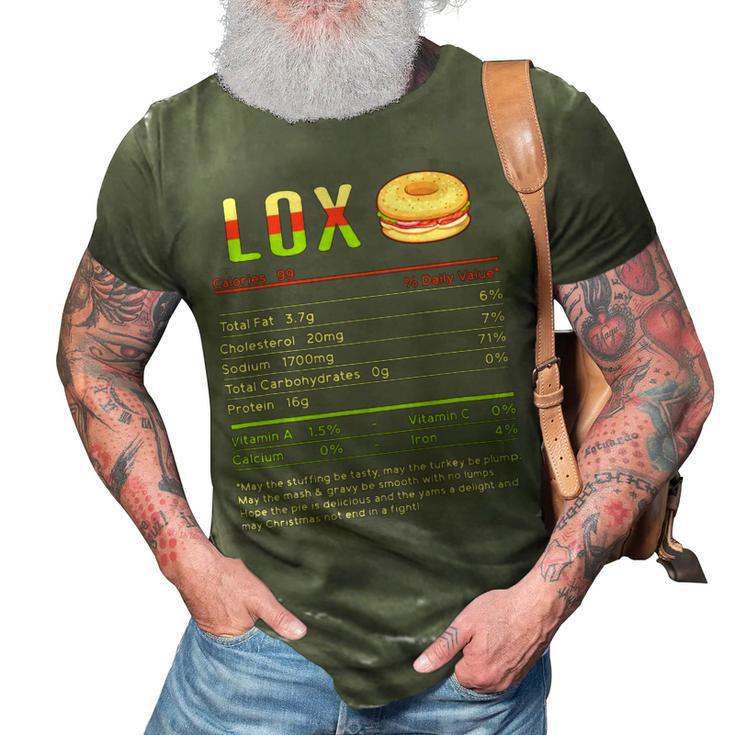 Lox Nutrition Facts Funny Christmas 12 Shirt 3D Print Casual Tshirt