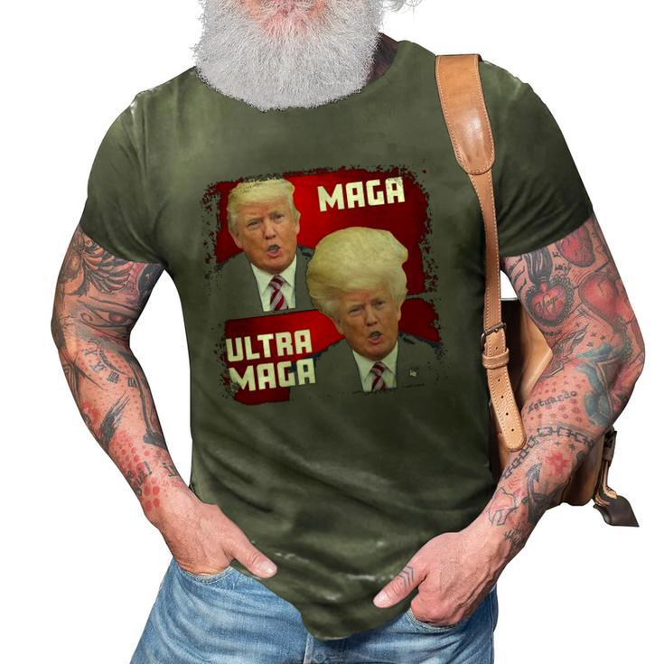 Maga - Ultra Maga Funny Trump 3D Print Casual Tshirt