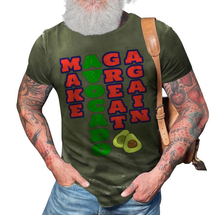 Make Avocado Great Again 3D Print Casual Tshirt