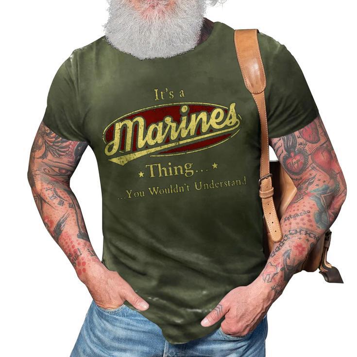 Marines Name Print T Shirts Shirts With Name Marines Men's T-Shirt Back ...