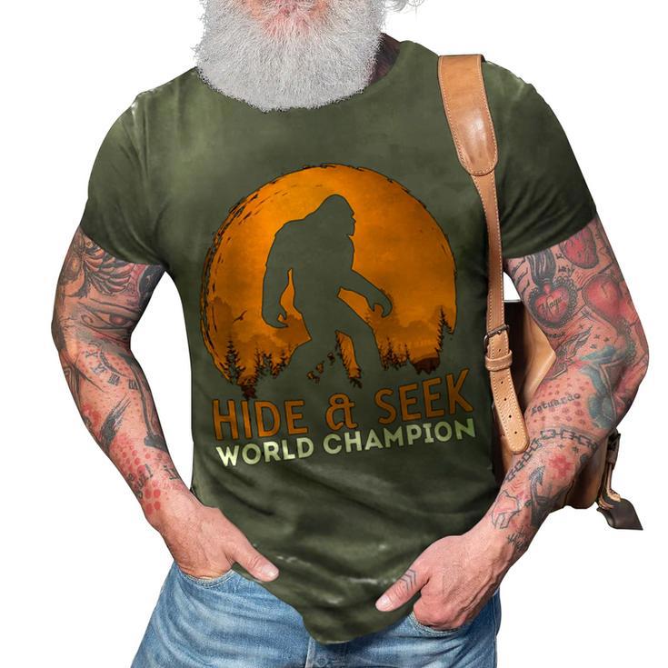 Market Trendz Bigfoot Hide And Seek Champion  405 Trending Shirt 3D Print Casual Tshirt