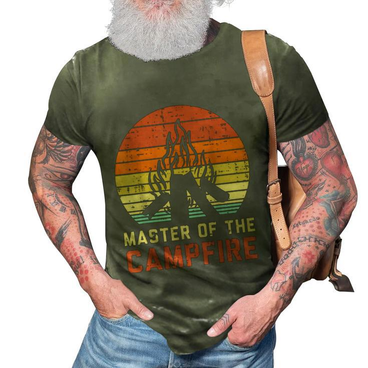 Master Of The Campfire Sunset Retro Bonfire Camping Camper  3D Print Casual Tshirt