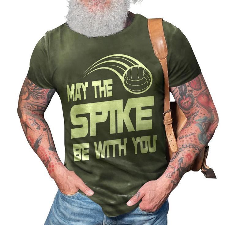 May The Spike Be With You Funny Volleyball 3D Print Casual Tshirt