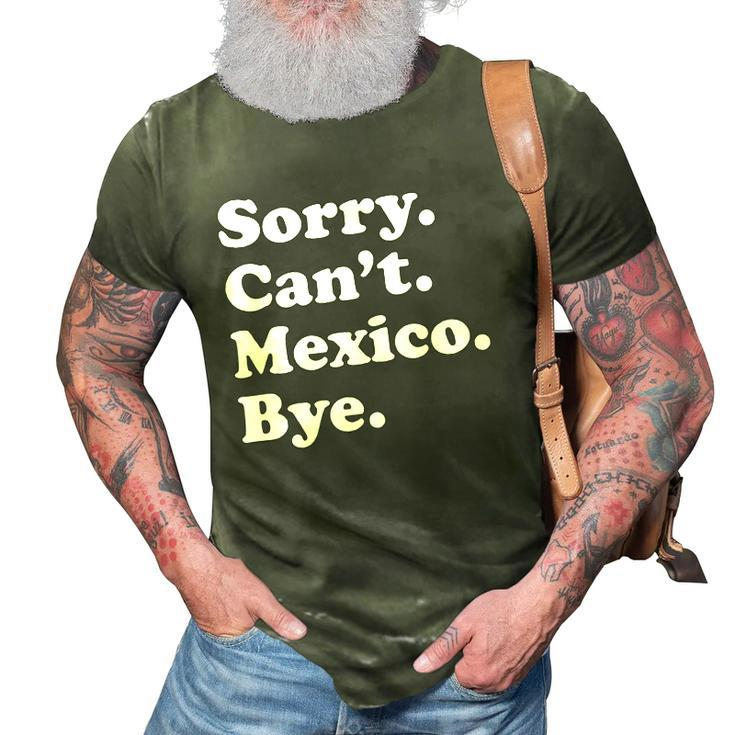 Men Women Boys Or Girls Funny Mexico 3D Print Casual Tshirt