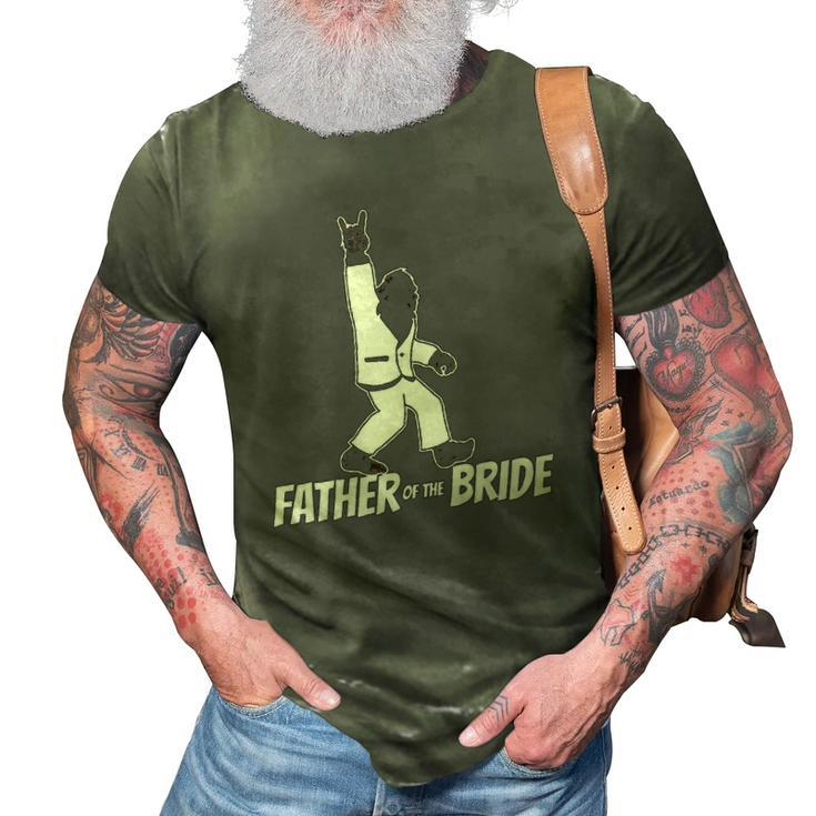 Mens Bigfoot Rock And Roll Wedding Party Gift For Father Of Bride  3D Print Casual Tshirt