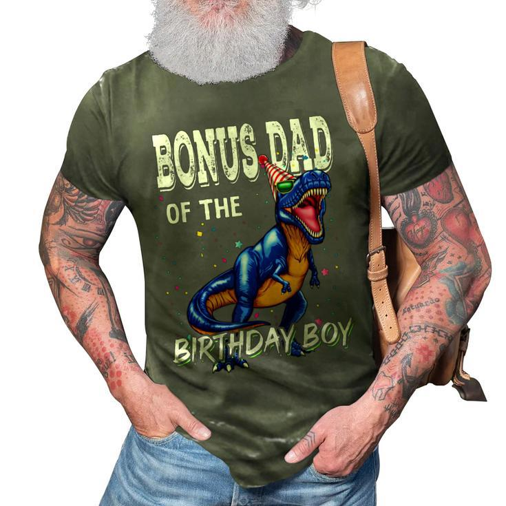 Mens Bonus Dad Of The Birthday Boy Matching Father Bonus Dad  3D Print Casual Tshirt