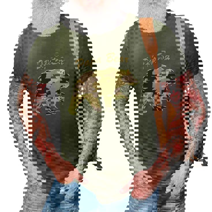 Mens Camouflage Daddy Bear Family Camo Hunting - Papa Bear 3D Print Casual Tshirt