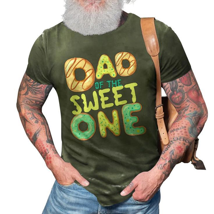 Mens Dad Of The Sweet One Donut Matching Family Donut 3D Print Casual Tshirt