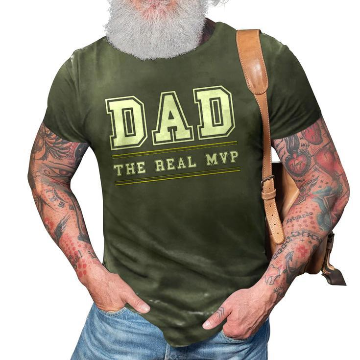 Mens Dad The Real Mvp Fathers Day 3D Print Casual Tshirt