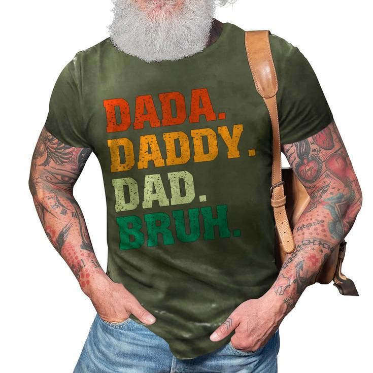 Mens Dada Daddy Dad Bruh From Son Boys Fathers Day  V2 3D Print Casual Tshirt