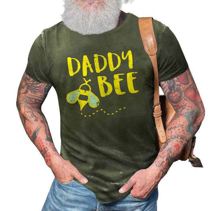 Mens Daddy Bee Family Matching Beekeeping Dad Papa Men 3D Print Casual Tshirt