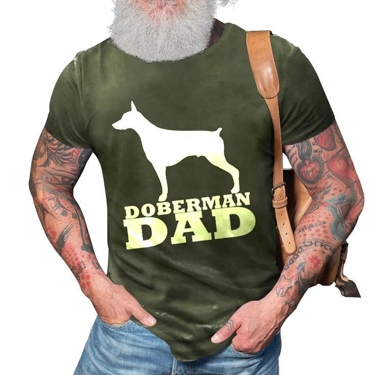 Mens Doberman Dad Dobie Pinscher Doberman 3D Print Casual Tshirt