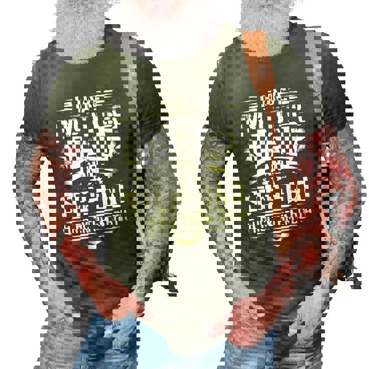 Mens Fathers Day  For Dad Best Dad And Stepdad From Wife  3D Print Casual Tshirt