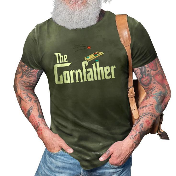 Mens Funny Cornhole The Cornfather Funny Fathers Gift 3D Print Casual Tshirt