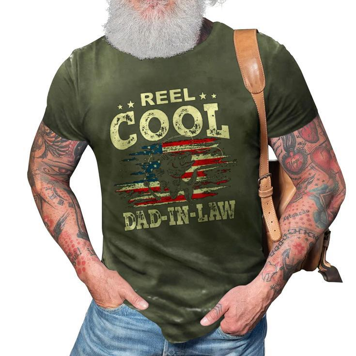 Mens Gift For Fathers Day Tee - Fishing Reel Cool Dad-In Law 3D Print Casual Tshirt